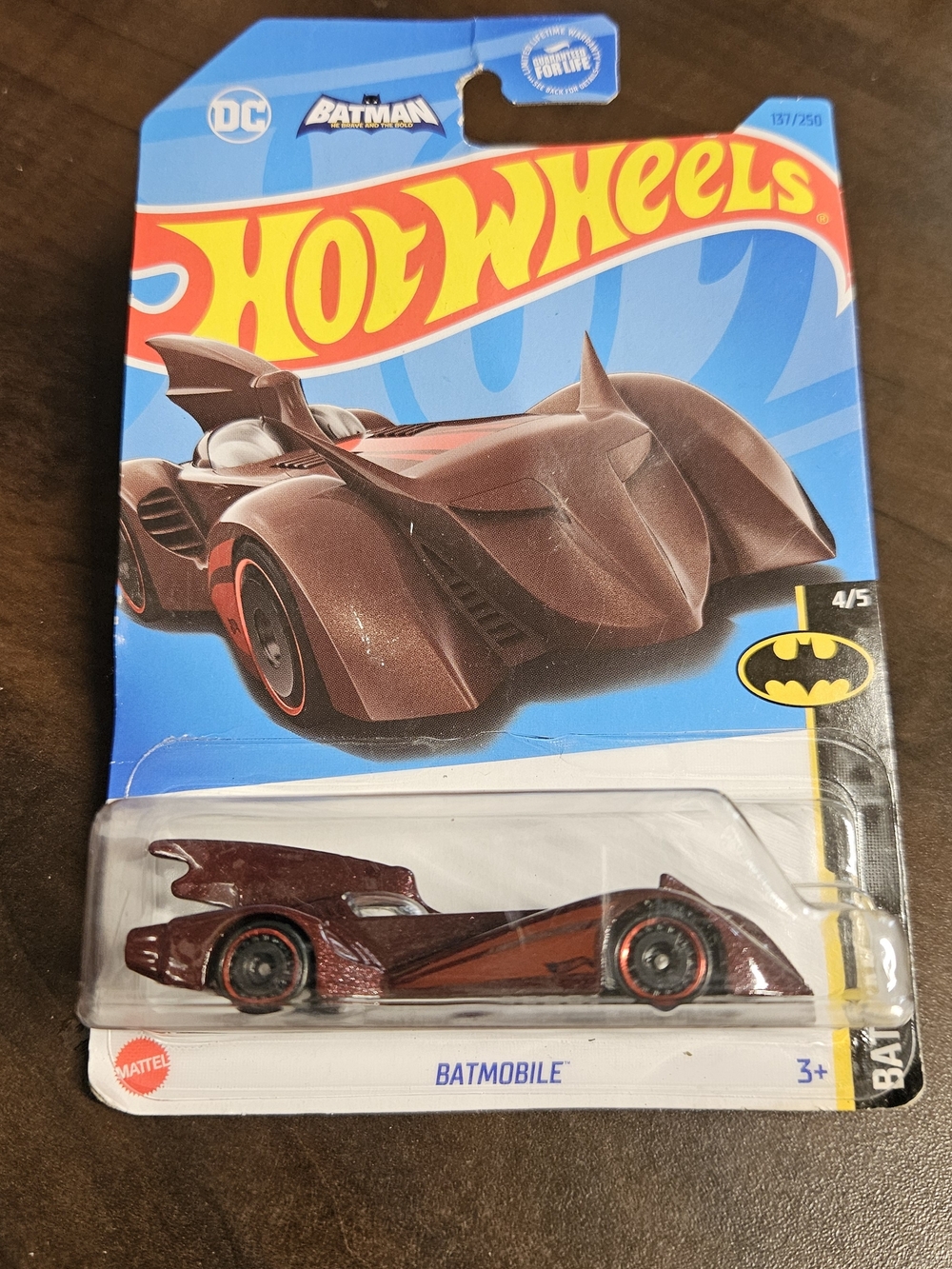 Batman Hot Wheels Batmobile - Maroon with Red Accents